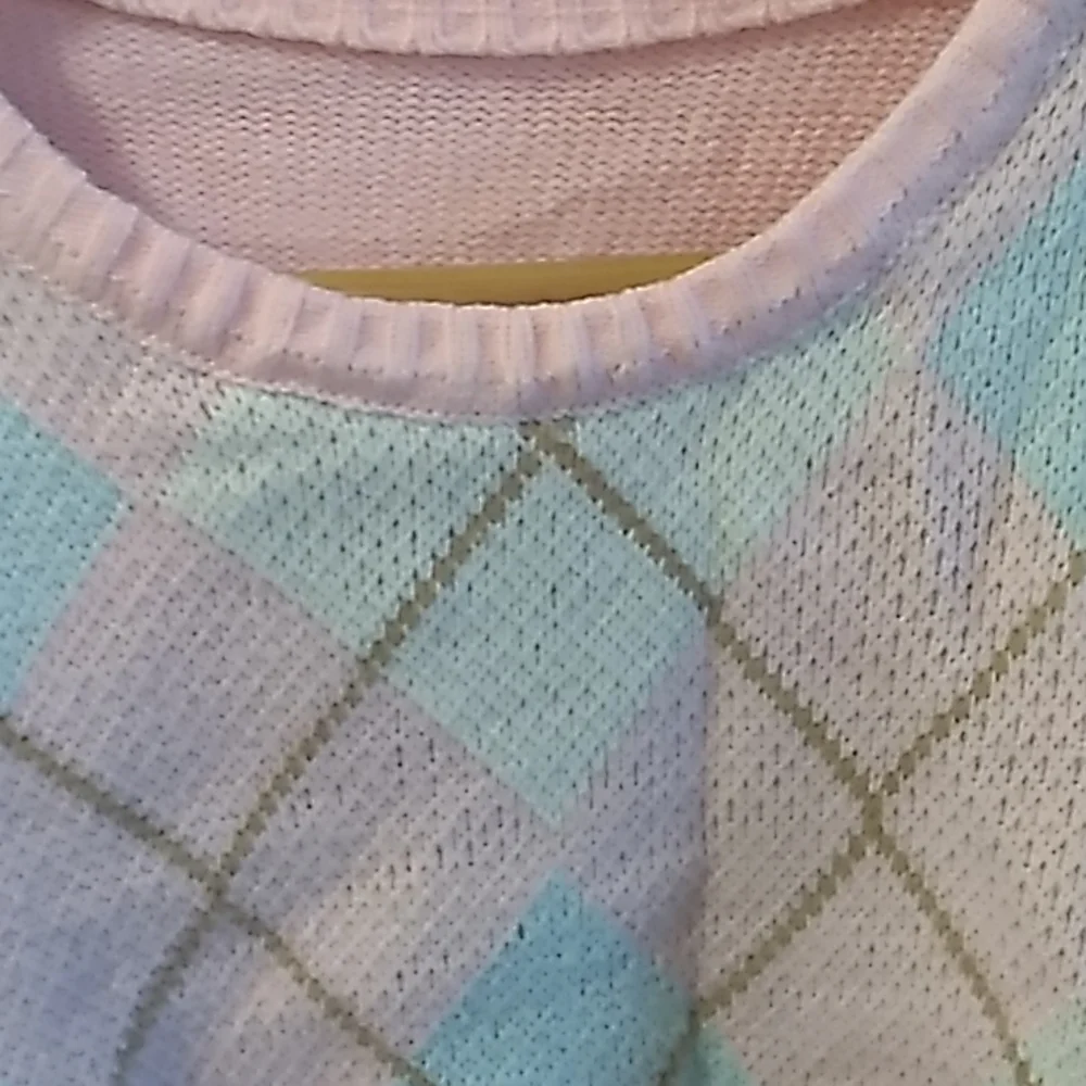 🔴 Cottagecore Argyle Sweater - Picture 3 of 4
